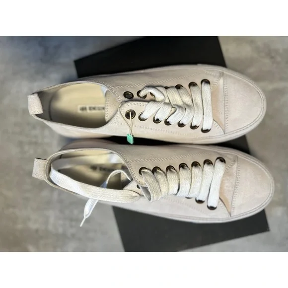 Ann Demeulemeester scamosciato blanco low top sneaker EU 40
